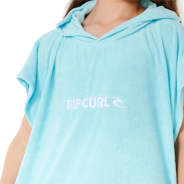 2024 Rip Curl Filles Classic Surf Hooded Towel Change Robe / Poncho 00CGTO - Sky Blue